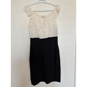 Black and White Ruffle Top Dress